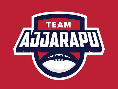 Team Ajjarapu badge design fantasy football football illustration logo sports
