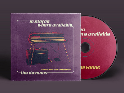 The Devonns - In Stereo Where Available | CD Mockup album art album artwork album cover design illustration