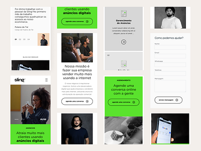 Sling.Digital design landingpage minimal ui web website