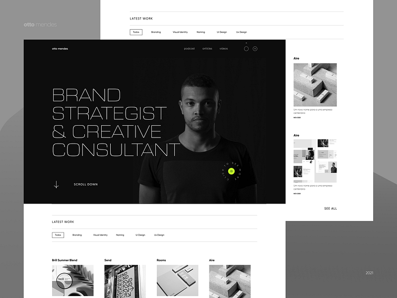 Otto Website 02 by Otto Mendes on Dribbble