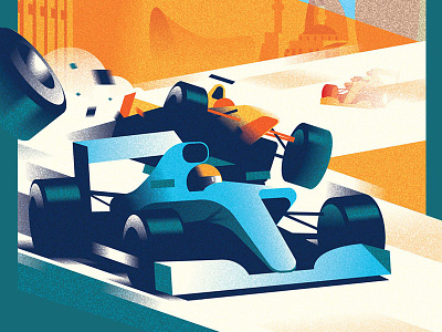 F1 Baku bolide car drive f1 formula illustration motion racing