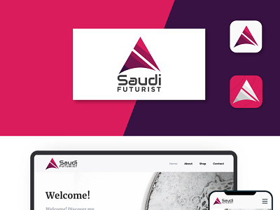 A Futuristic Logo design and presentation animation app art branding design illustration logo minimal typography vector