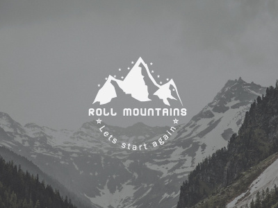 Roll Mountains Logo business card card corporate identity logo mascot print design typography