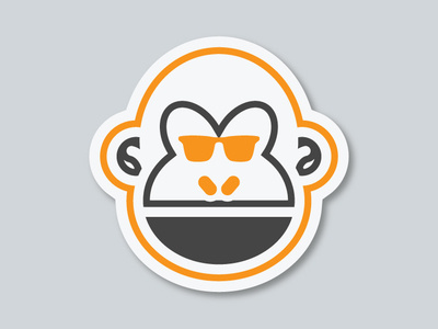 Monkey Sticker sticker pack sticker design sticker minimal typography icon flat animation mascot art ui vector ux card print design illustration dribble design logo