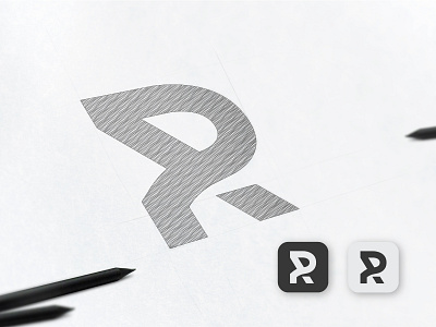 R & P Logo and app Icon app appicon design icon icondesign iconography illustration logo p icon r icon typography ui ux
