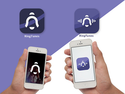 Ringtone App icon app artist design hiphop icon illustration logo music playlist radio record ringtone song sound sound studio tune ui ux
