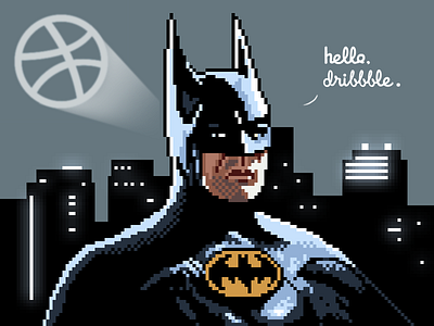 Hello,dribbble batman pixel art