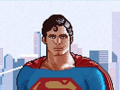 Superman pixel art superman