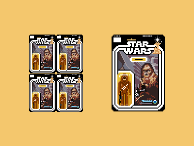Kenner Star Wars action figures-Chewbacca chewbacca kenner pixel pixel art star wars
