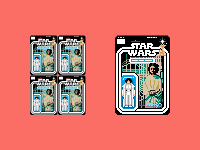 Kenner Star Wars action figures-Princess Leia Organa kenner pixel pixel art star wars