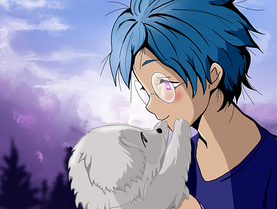 Puppy Love anime animeart character characterdesign color cute design illustration illustrator ipadpro