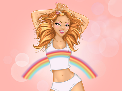 Mariah's Rainbow 2d character characterdesign illustration ipadpro lgbt pride procreate rainbow