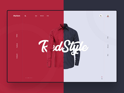 Stylism clothes design dress graphic design logo minimalism red ui ux web design