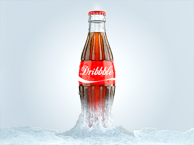 Let's Play 3d blue coca cola coke debut first ice liquid maya product redshift shot