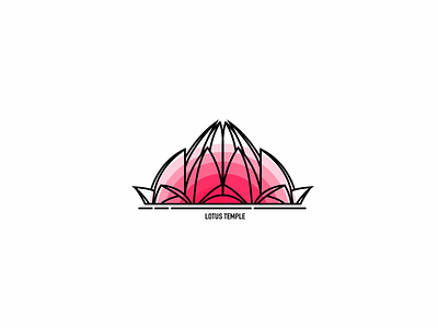 LotusTemple beauty design illustration logodesign pink structure