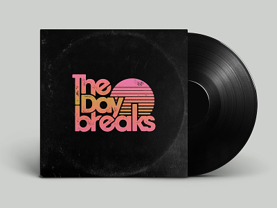 The Daybreaks band logo 1970s 1980s 1990s 70s 80s 90s antique avant garde custom typography distressed miami music record record cover retro sunset texture vice vinyl vinyl cover