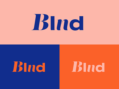 Unused BLND Concept branding branding and identity branding design health logo logotype melon mental health navy orange pink royal warm