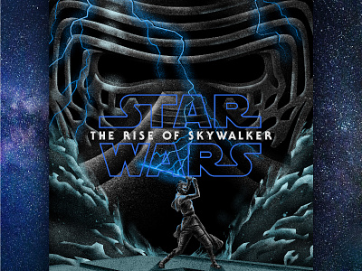 the rise of skywalker: the unofficial poster illustration illustration digital poster design poster illustration retro poster space star wars star wars day universe