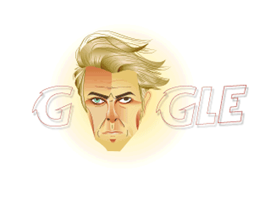 Bowiedoodle bowie davidbowie doodle google starman ziggystardust