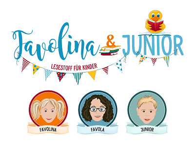 Favolina & Junior badge banner bookblog children childrens books favolina vignette