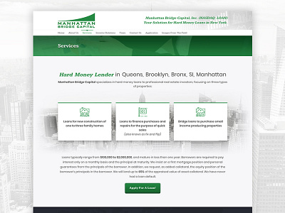Services Page Re-Design Preview design finance green loan money redesign services web