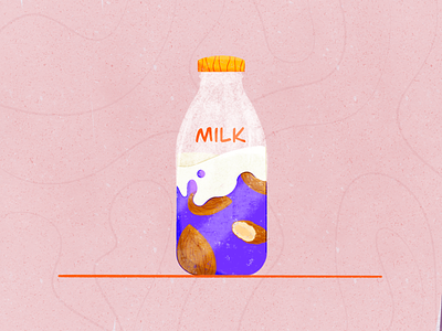 Vegan Milk bio eco ecology illustration milk organic procreate recycle texture vector vegan zero waste