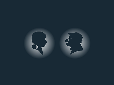 Carl and Ellie from Up! character fanart flat graphic icons illustration logo movie up vector
