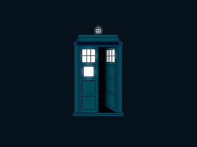 Doctor Who adobe illustrator doctor who fanart flat gradient graphic icon illustation poster tardis vector