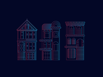 Architecture adobe illustrator architecture art flat gradient home house illustration logo vector