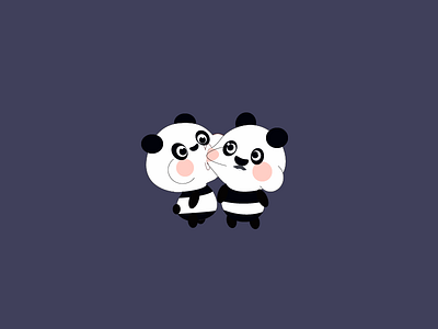 OmnOmnOmn adobe illustrator animals cute eat flat illustration little logo love omn panda vector