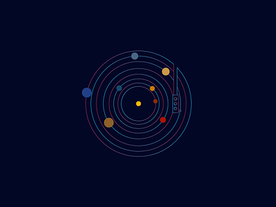 Sound of Space adobe illustrator design flat galaxy illustration logo music sound space vector words