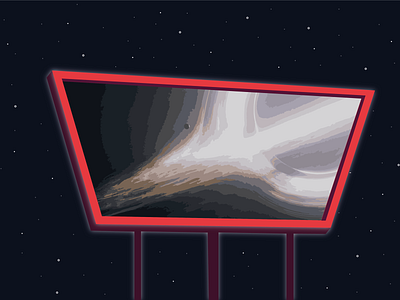 Billboard Movie ad adobe illustrator ads billboard creative creativity interstellar movie science space stars вектор иллюстрация логотип плоский