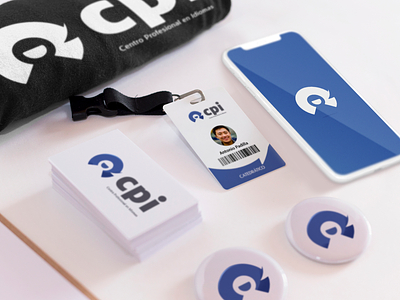 CPI Centro Profesional en Idiomas blue brand branding character design logo rebranding