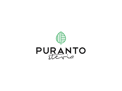 Puranto Stevia brand branding clever design green logo minimalist logo
