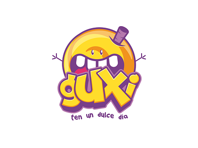Guxi brand branding character childish design fun kids logo