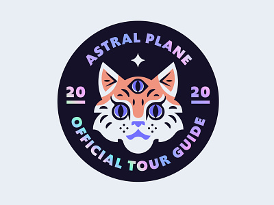 Astral Plane Tourguide astral badge cat holographic