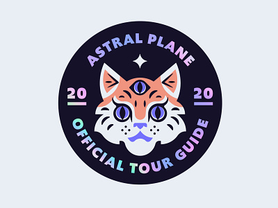 Astral Plane Tourguide astral badge cat holographic