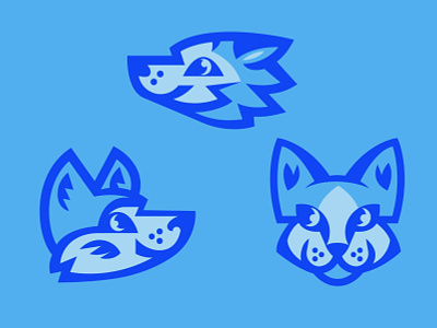 Little Wolves animal dog illustration logo mascot wolf