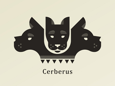 Cerberus dog graphic greek illustration mythology