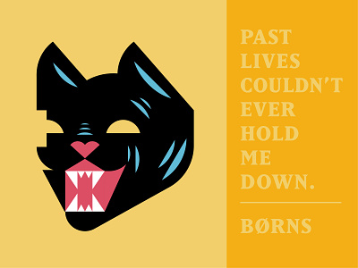 9 Lives animal black cat design illustration meow