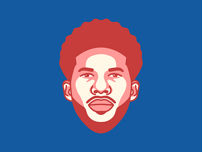 Joel Embiid 76ers joel embiid nba philadelphia portrait vector