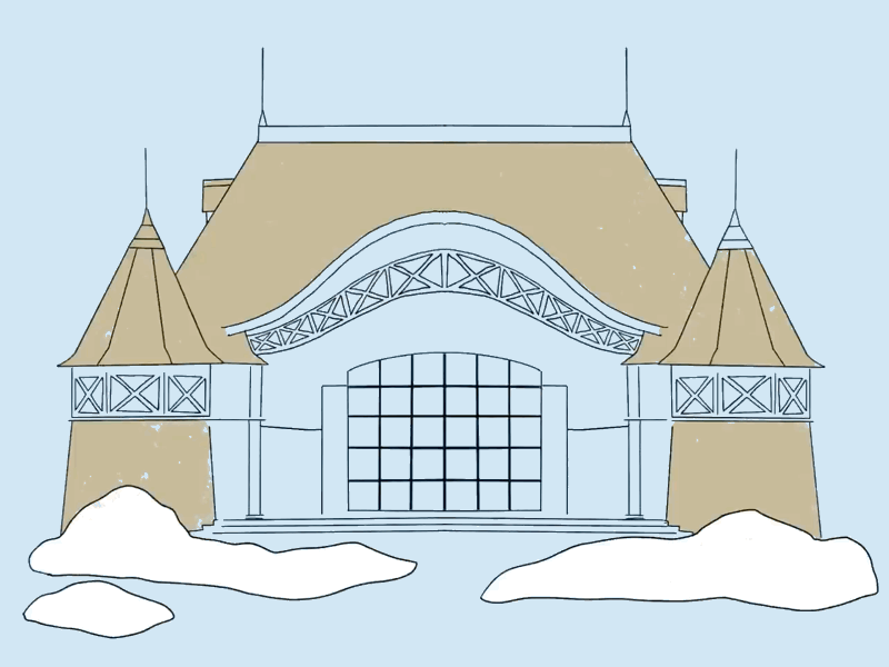 Lake Harriet bandshell lake lake harriet minneapolis minnesota procreate simple snow spring