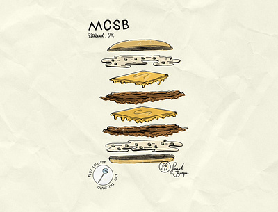 MID CITY SMASH BURGER burger eating food food illustration foodillustration illustration kitchen midcitysmashburger portland simple smashburger summer