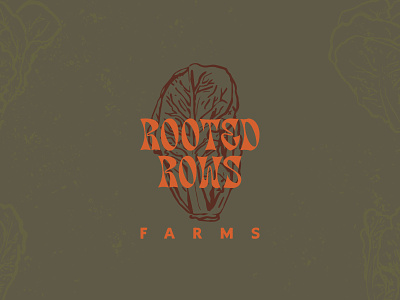 Rooted Rows adventure design farm farms grow illustration lettuce logo logobranding organic outdoor outdoors retro rooted simple summer veggies
