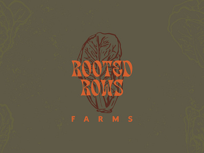 Rooted Rows adventure design farm farms grow illustration lettuce logo logobranding organic outdoor outdoors retro rooted simple summer veggies