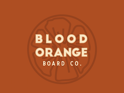 Blood Orange Board Co. branding orange surf