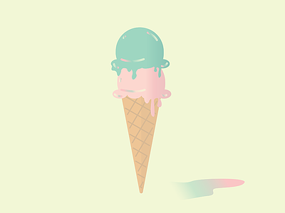 Summer mood gradient ice cream summer