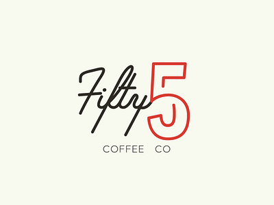 Fifty 5 coffee co branding coffee illustration logo minneapolis minnesota typography