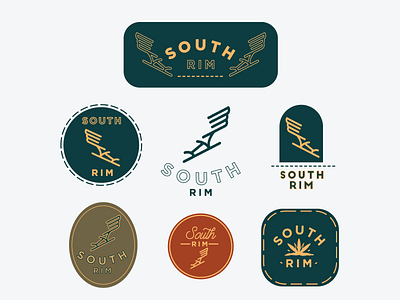 South Rim round 2 agave branding classic line art logo logo outdoors sandals simple south texas