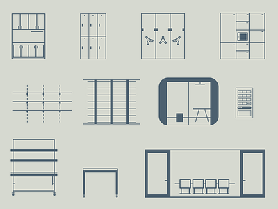 Furniture Icons furniture furniture design icons linework monoline officer simple ux